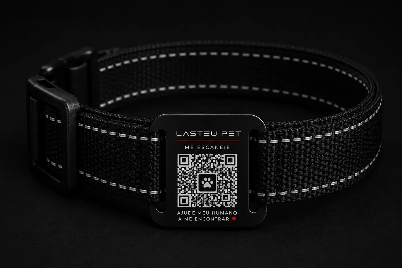 Plaquinha LASTEU PET com QR Code premium
